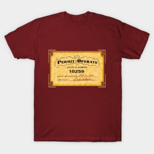 Hollywood Tower Hotel Elevator Permit to Operate T-Shirt